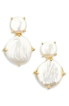 Eye Candy Los Angeles Siya Faux Pearl Drop Earrings In White