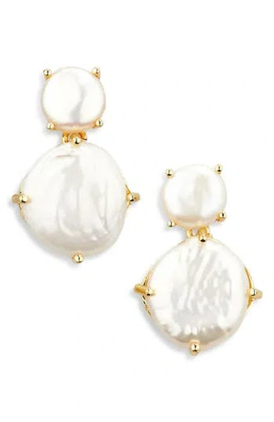 Eye Candy Los Angeles Siya Faux Pearl Drop Earrings In White