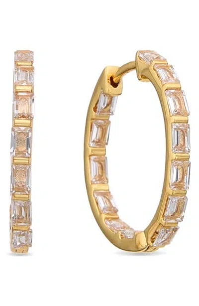 Eye Candy Los Angeles Soline Cubic Zirconia Hoop Earrings In Gold