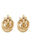 Eye Candy Los Angeles Sophia Big Stud Earrings In Gold