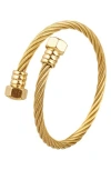 Eye Candy Los Angeles Tyler Wire Wrap Bracelet In Gold