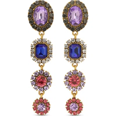 Eye Candy Los Angeles Vicky Cubic Zirconia Drop Earrings In Brown