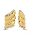 Eye Candy Los Angeles Women's Golden Annalise Goldtone Titanium & Cubic Zirconia Earrings In Yellow Goldtone