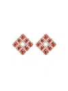 Eye Candy Los Angeles Women's Luxe Abigail Goldtone & Cubic Zirconia Stud Earrings In Red