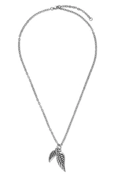 Eye Candy Los Angeles Wright Wing Pendant Necklace In Silver