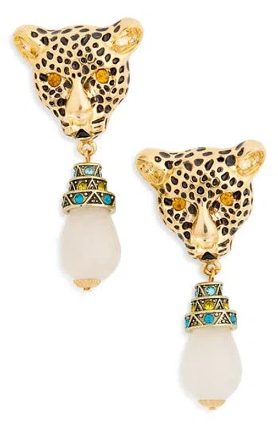 Eye Candy Los Angeles Yadira Leopard Drop Earrings