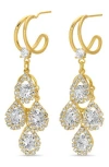 Eye Candy Los Angeles Zuri Cubic Zirconia Drop Earrings In Gold
