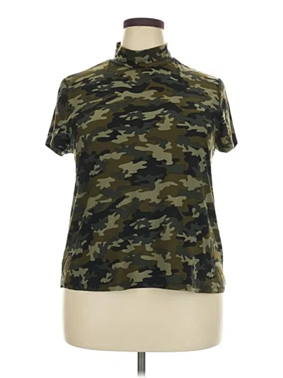 Pre-owned Eye Candy Short Sleeve Turtleneck In Green
