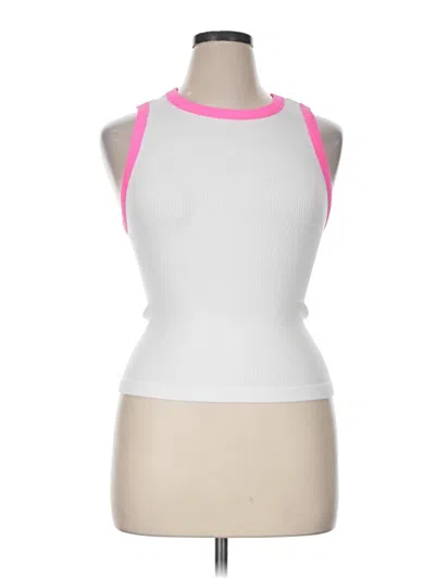Pre-owned Eye Candy Tank Top White Halter Neckline Tops