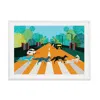Eye For London Prints Abbey Road Foxes Illustrated Art Print Of London