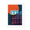 Eye For London Prints Blood Moon New York Illustrated Art Print In Red