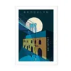 Eye For London Prints Bridge Over Brooklyn Illustrated Art Print