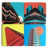 Eye For London Prints Brutalist London Coaster Set In Multi