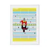 Eye For London Prints Elephant & Castle Art Print In Blue/brown/gray/red/white