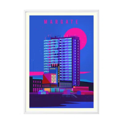 Eye For London Prints Margate By Night Art Print In Blue