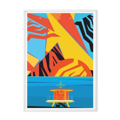 Eye For London Prints Miami Beach Forever Summer Art Print In Multi