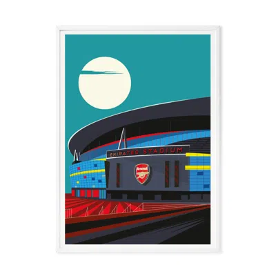 Eye For London Prints Neutrals Arsenal Fc Under The Moon Art Print In Multi