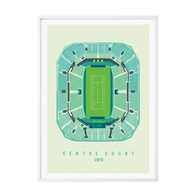 Eye For London Prints Neutrals Centre Court Wimbledon  Art Print In Green