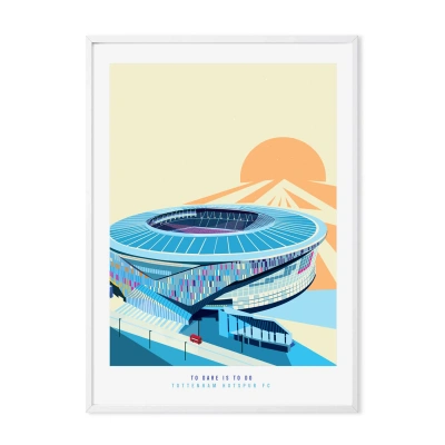 Eye For London Prints Neutrals The Tottenham Stadium London Art Print In Blue