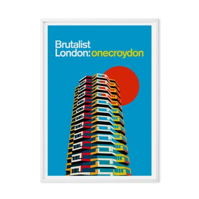 Eye For London Prints One Croydon Art Print In Blue