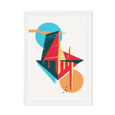 Eye For London Prints Tate Modern Architecture Art Print In Blue