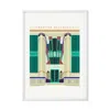 Eye For London Prints The Hoover Building Art Print Poster In Black/blue/green/white