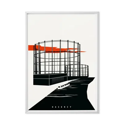 Eye For London Prints The Industrial Skeletons Of Hackney Art Print In Black