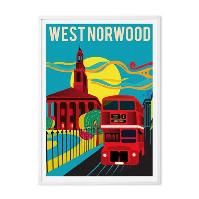 Eye For London Prints West Norwood London Illustrated Art Print In Multi