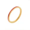 Eye M Women's Enamel Slim Band Ring In Neon Pink In Pink