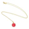 Eye M Women's Moon Crystal Necklace In Pink In Pink
