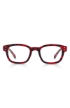 Eyebobs Biff 45mm Square Reading Glasses In Poppy Red Tortoise