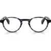 Eyebobs Board Stiff 43mm Round Blue Light Blocking Glasses In Black