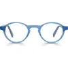 Eyebobs Board Stiff 43mm Round Reading Glasses In Milky Blue