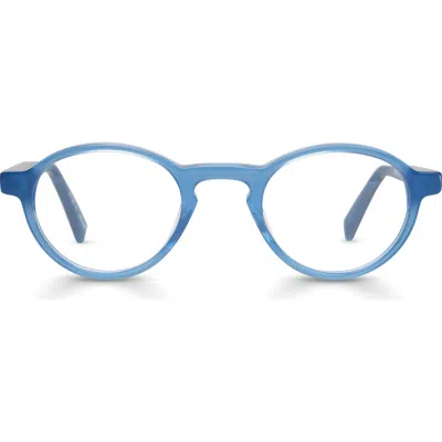 Eyebobs Board Stiff 43mm Round Reading Glasses In Milky Blue