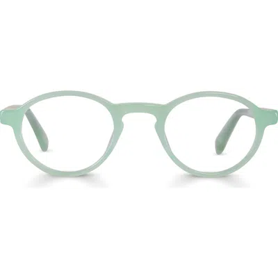 Eyebobs Board Stiff 43mm Round Reading Glasses In Milky Green