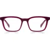 Eyebobs Brain Break 46mm Square Reading Glasses In Purple Raisin