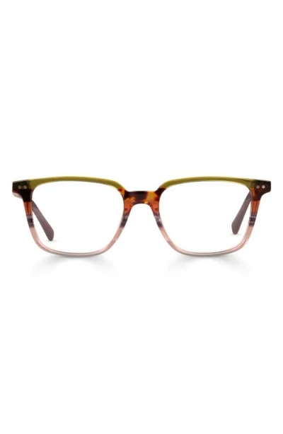 Eyebobs C-suite 50mm Reading Glasses In Earth Tone Stripe/blue Grey