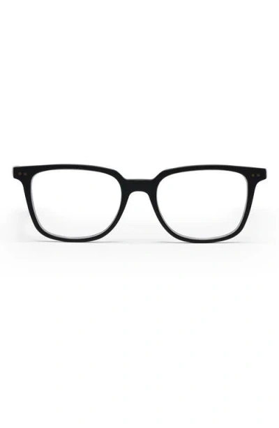 Eyebobs C Suite 50mm Square Reading Glasses In Matte Black