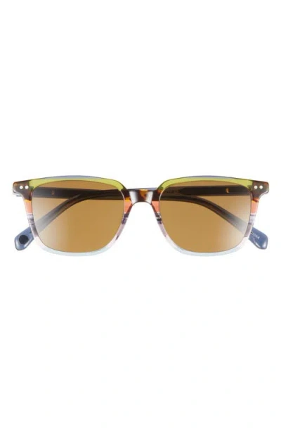 Eyebobs C Suite 50mm Square Reading Glasses In Stripe/blue Grey/brown