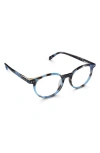 Eyebobs Case Closed 49mm Round Reading Glasses In Blue Tortoise