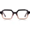 Eyebobs Eye-con 46mm Square Reading Glasses In Black To Antique Crystal Fade