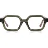 Eyebobs Eye-con 46mm Square Reading Glasses In Olive Green Crystal