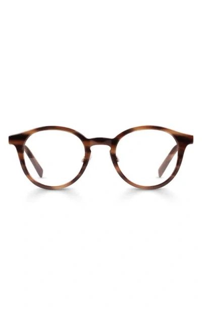 Eyebobs Golden Age 45mm Reading Glasses In Brown Multi-stripe/gold