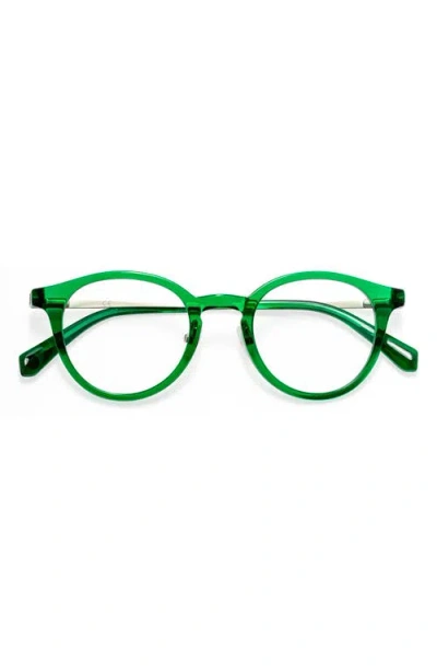 Eyebobs Golden Age 45mm Round Reading Glasses In Green