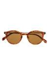 Eyebobs Golden Age 45mm Small Polarized Round Sunglasses In Brown