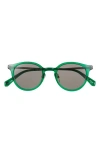 Eyebobs Golden Age 45mm Small Polarized Round Sunglasses In Green