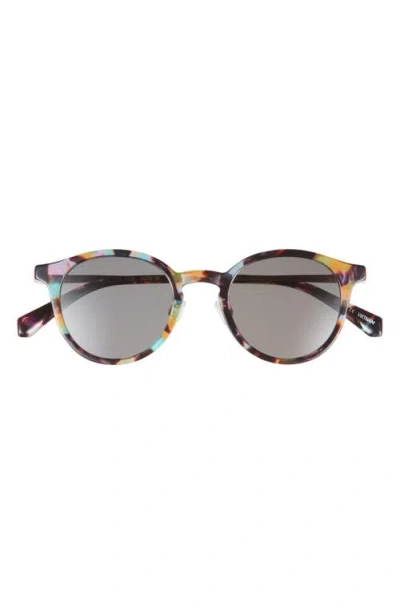 Eyebobs Golden Age 45mm Small Polarized Round Sunglasses In Rainbow Tortoise/gold
