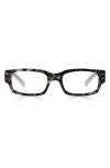 Eyebobs Head 49mm Rectangular Reading Glasses In Pebble And Black Tortoise
