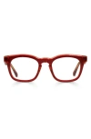 Eyebobs Humble Narrator 49mm Small Square Reading Glasses In Burgundy