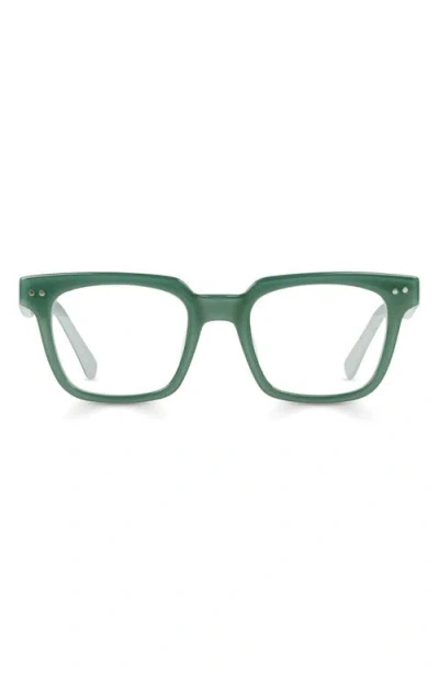 Eyebobs In Cahoots 47mm Blue Light Blocking Square Reading Glasses In Green